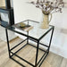 Glass Metal Side Coffee Console End Table