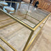 Gold Glass Metal Coffee Side Table