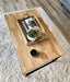 Oak Coffee Table Matte Black Steel Frame