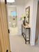 Oak topped console radiator shelf cover table