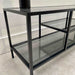 Glass Black Metal TV Media Unit