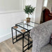 Glass Metal Nesting Side Tables