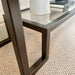 Glass Metal Console Table Dark Bronze
