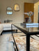 Glass Black Metal Coffee Table