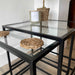 Glass Metal Nesting Side Tables
