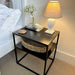 Matte Black Metal Bedside Table