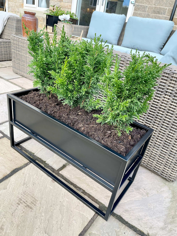 Metal Standing Planter Low