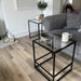 Glass Metal Nesting Side Tables