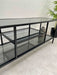 Glass Black Metal TV Media Unit
