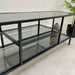 Glass Black Metal TV Media Unit