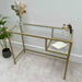 Glass Metal Dressing Table Gold