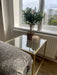 Gold Glass Side Table