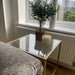 Gold Glass Side Table