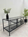 Glass Black Metal TV Media Unit