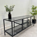 Glass Black Metal TV Media Unit