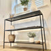 Matte Black Metal Console - 3 Tier