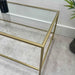 Gold Glass Metal Coffee Table