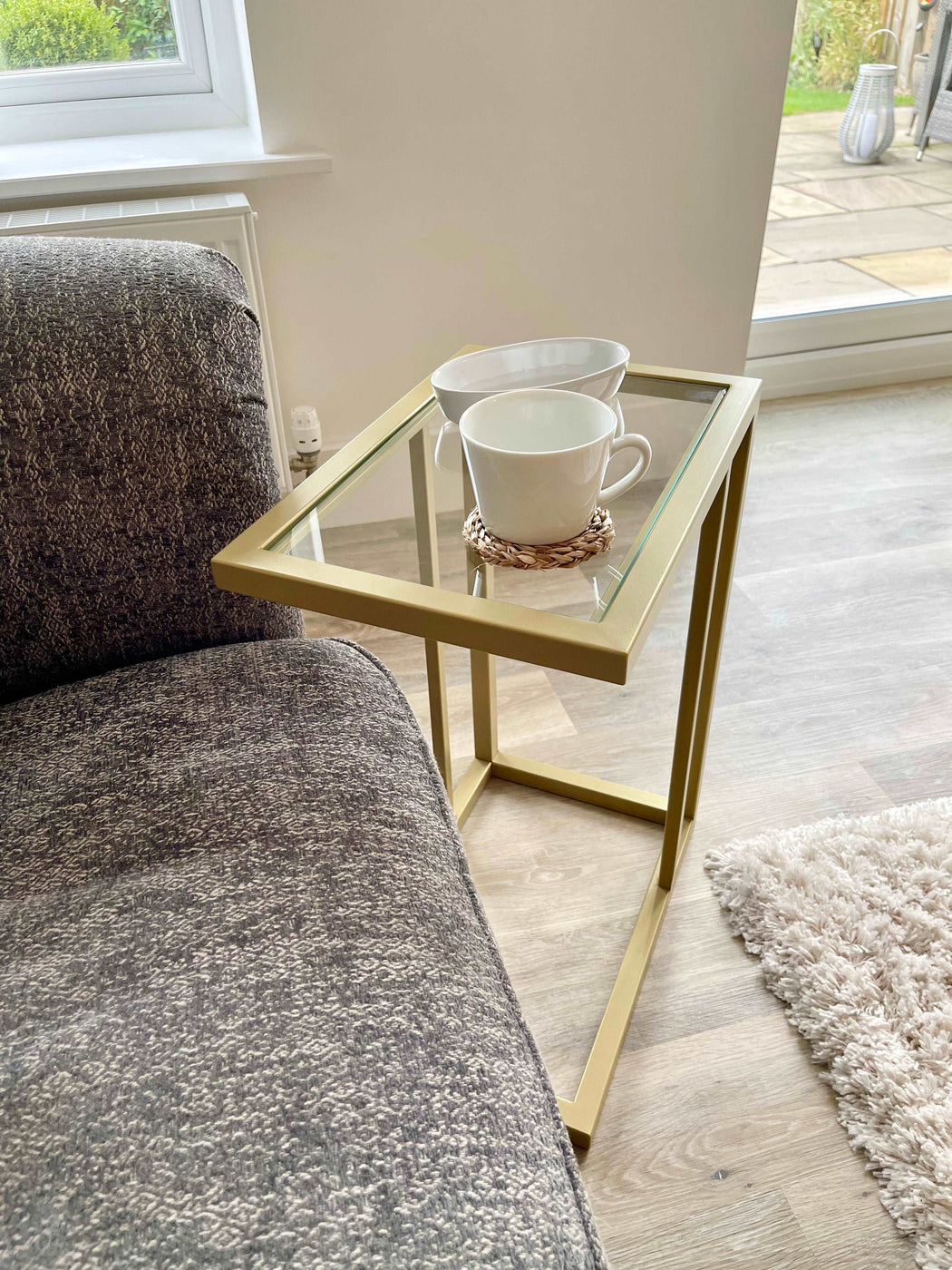 Glass Sofa Side End Table UK — Rose And Walker