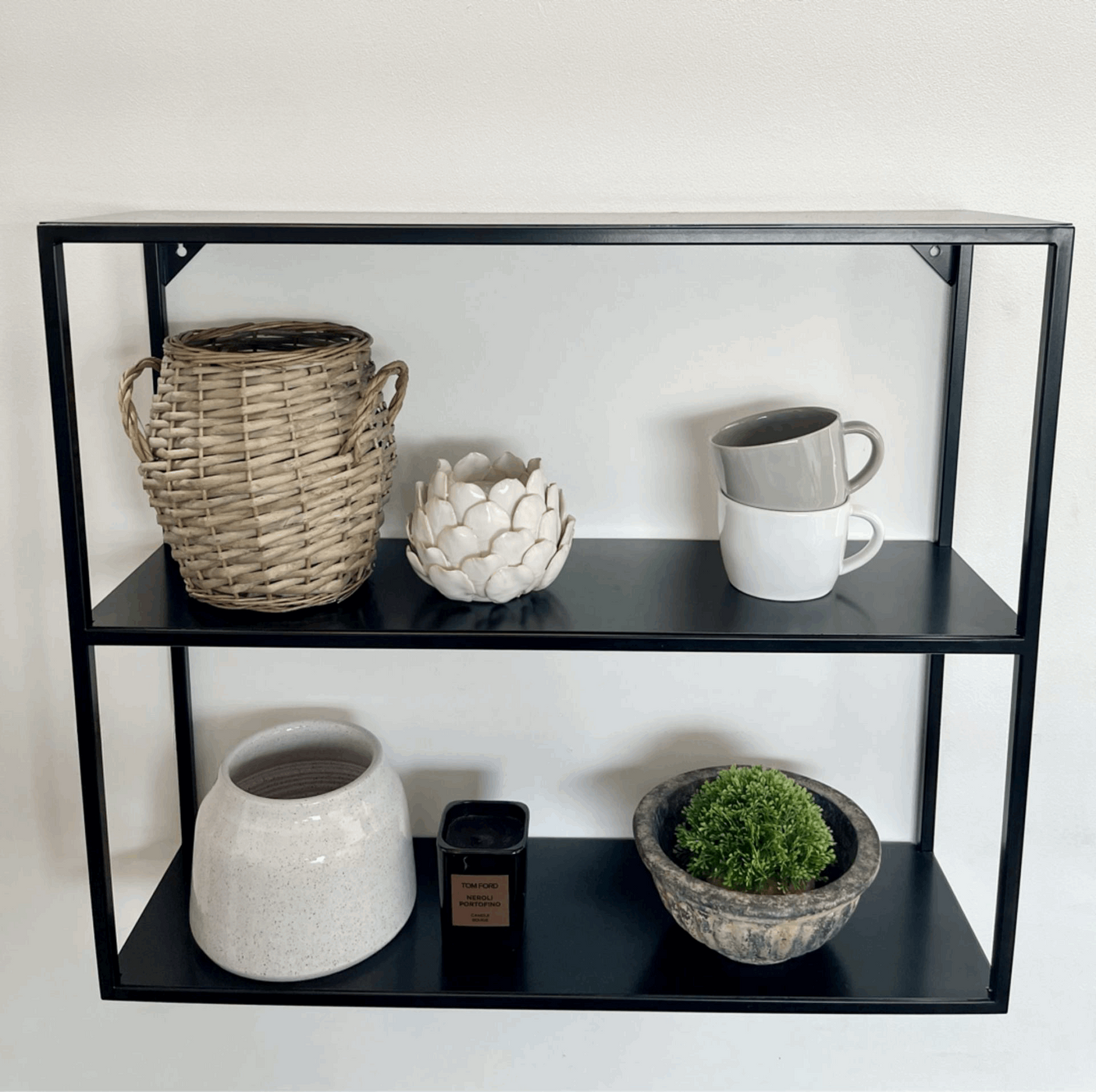 Long Black Metal Wall Shelf UK — Rose And Walker