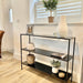 Matte Black Metal Console - 3 Tier