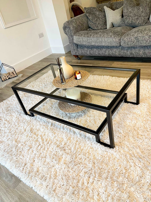 Glass Metal Coffee Table