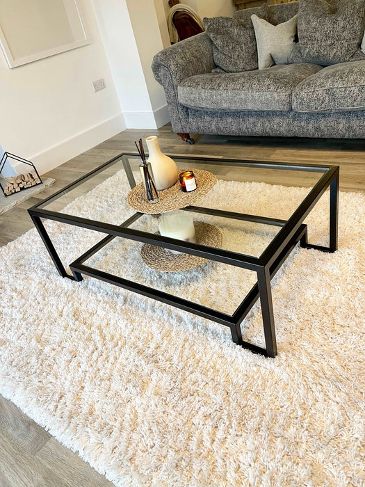 Glass Metal Coffee Table