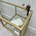 Glass Metal Dressing Table Gold