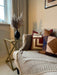 Gold Twisted Metal Glass Side Table