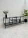 Glass Black Metal TV Media Unit