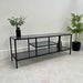 Glass Black Metal TV Media Unit