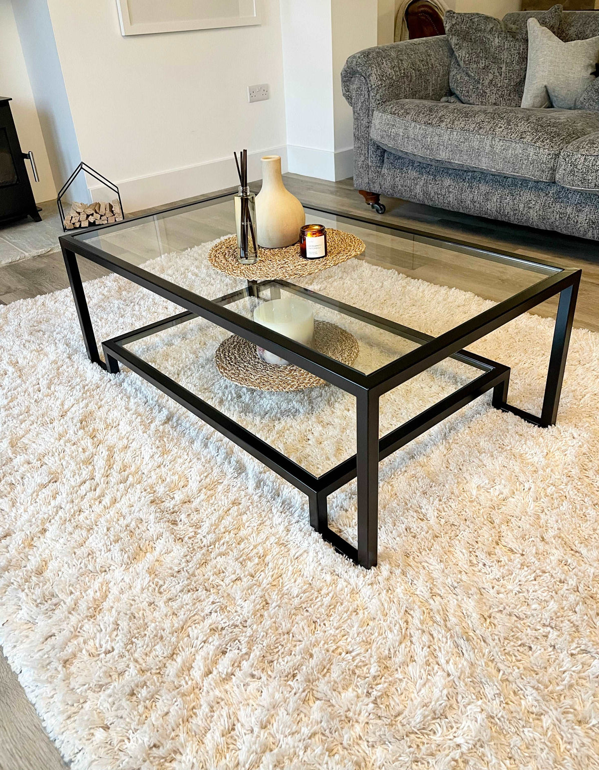 Glass Metal Coffee Table UK — Rose And Walker