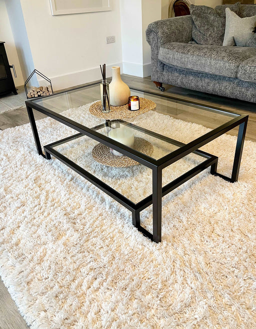 Glass Metal Coffee Table