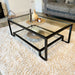 Glass Metal Coffee Table