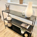 Matte Black Metal Console - 3 Tier