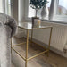 Gold Glass Side Table