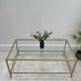 Gold Glass Metal Coffee Table