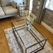 Glass Metal Coffee Table Dark Bronze