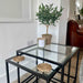 Glass Metal Nesting Side Tables