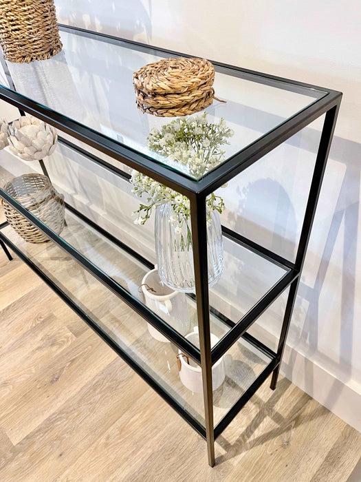 Glass Console Table - 3 Tier