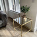 Gold Glass Side Table