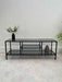 Glass Black Metal TV Media Unit