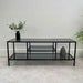 Glass Black Metal TV Media Unit