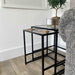 Glass Metal Nesting Side Tables