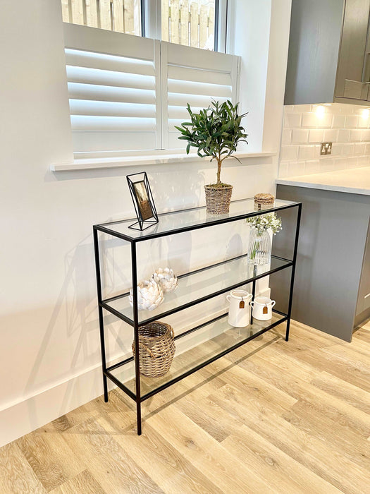 Glass Console Table - 3 Tier