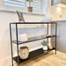 Matte Black Metal Console - 3 Tier