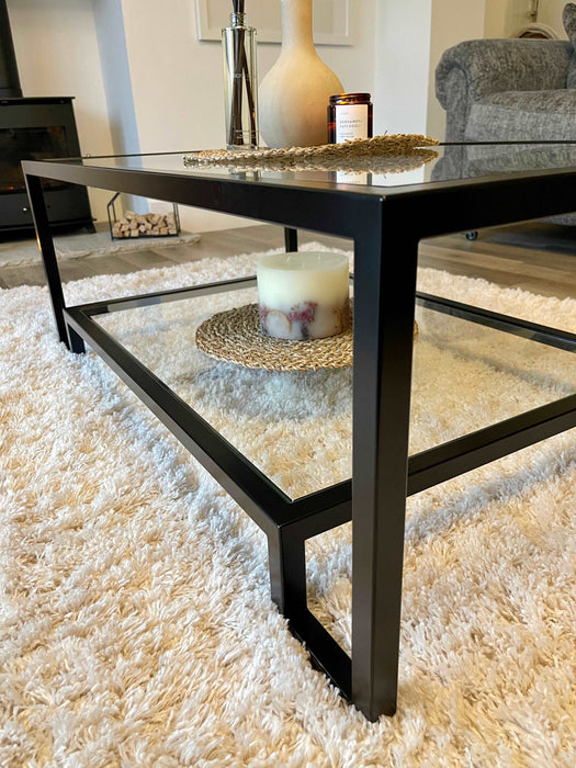 Glass Metal Coffee Table