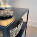 Matte Black Metal Bedside Table