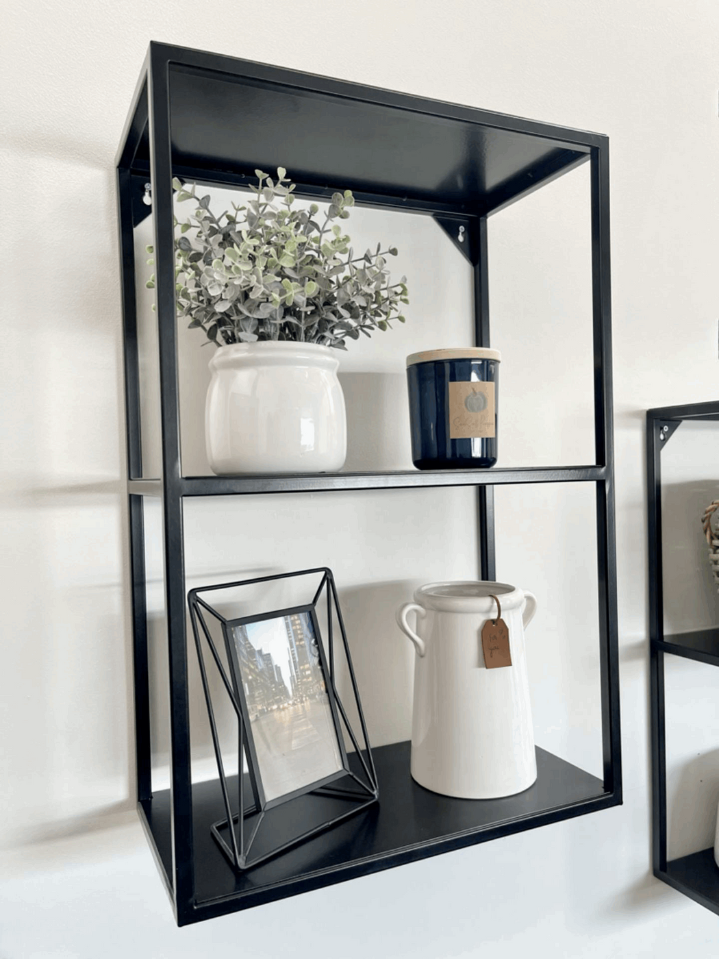 Black Metal Wall Shelf Small Metal Shelf UK — Rose And Walker