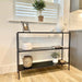 Matte Black Metal Console - 3 Tier