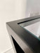 Twisted Glass Matte Black Side Table